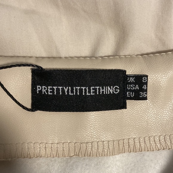 2/$15 NWT PrettyLittleThing Stone Leather Lace Up Mini Skirt - Picture 10 of 13